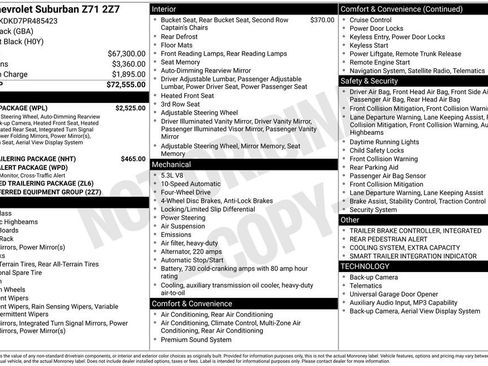 Used 2023 Chevrolet Suburban Z71 w/ Luxury Package AWD/4WD image 6