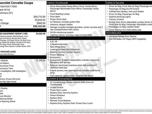 Used 2005 Chevrolet Corvette Coupe w/ Preferred Equipment Group RWD image 2