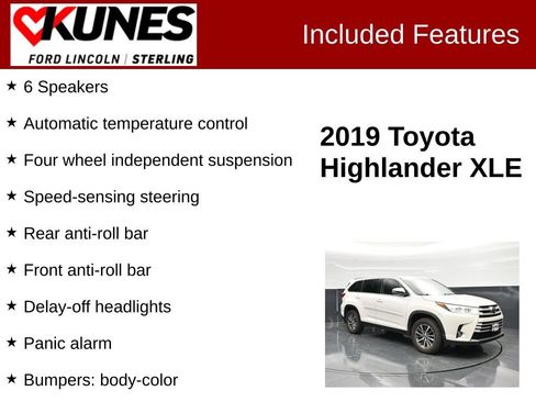 Used 2019 Toyota Highlander XLE AWD/4WD image 3
