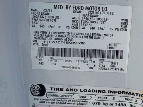 Used 2014 Ford F150 Lariat w/ Equipment Group 501A Mid RWD image 10