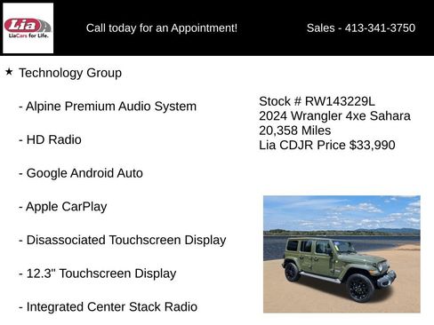 Used 2024 Jeep Wrangler Unlimited Sahara w/ Technology Group AWD/4WD image 11