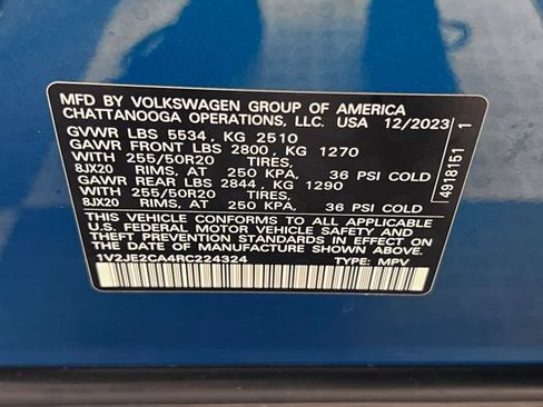 Certified 2024 Volkswagen Atlas Cross Sport SE FWD image 30