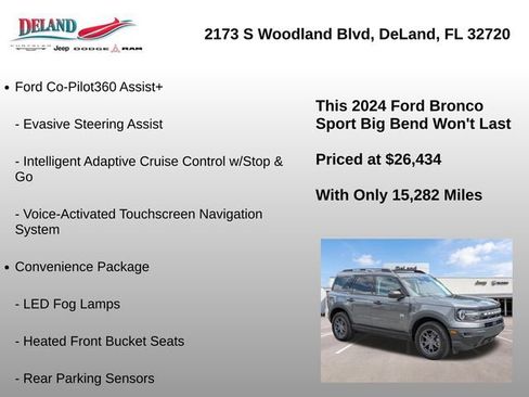 Used 2024 Ford Bronco Sport Big Bend w/ Convenience Package AWD/4WD image 6