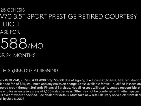 Used 2026 Genesis GV70 3.5T Sport Prestige AWD/4WD image 2