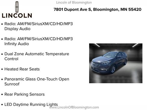 Used 2017 Hyundai Santa Fe Sport w/ 2.4L Tech Package 04 image 9