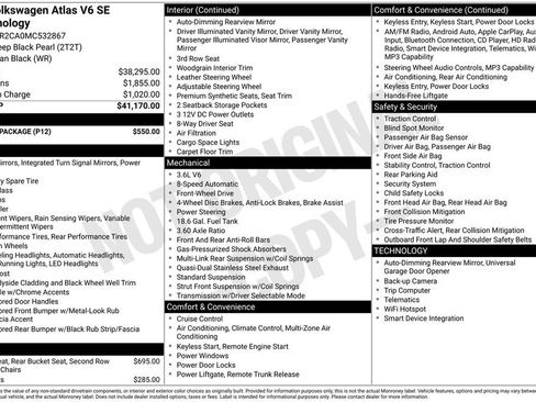 Used 2021 Volkswagen Atlas SE w/ Towing Package image 6