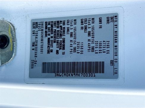 Used 2021 Nissan NV200 S w/ Sliding Door Glass Package image 34