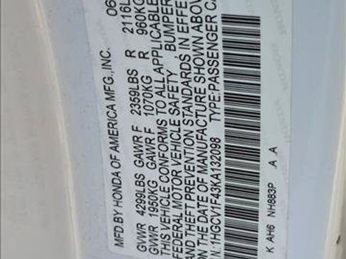 Used 2019 Honda Accord EX image 17