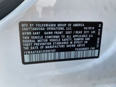 Used 2018 Volkswagen Passat 2.0T S image 31