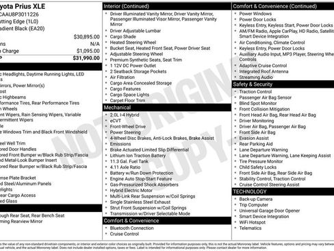 Used 2023 Toyota Prius XLE image 2