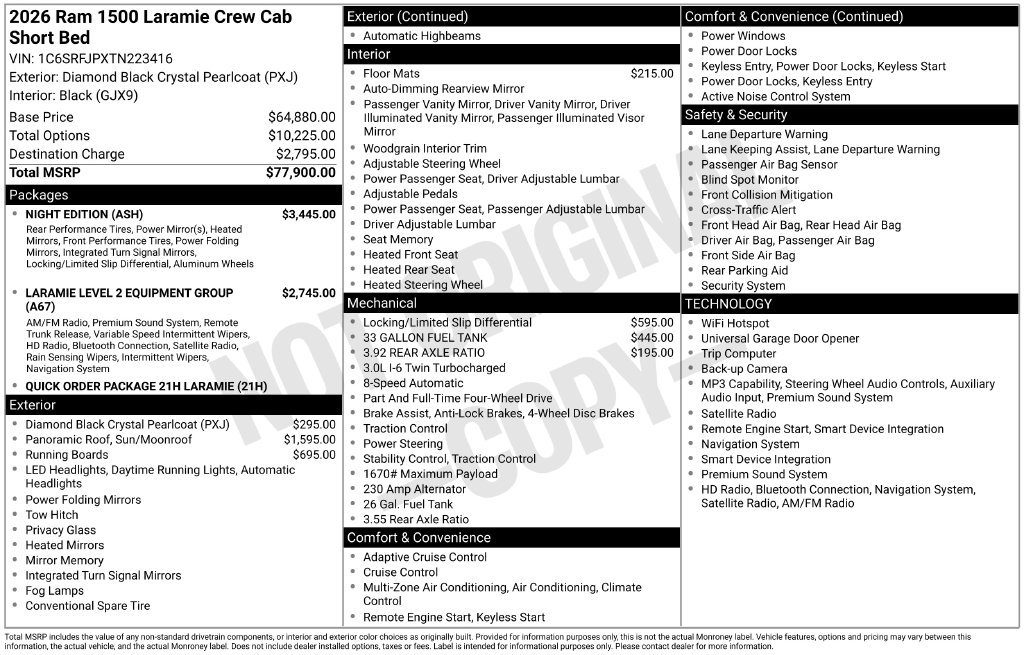 Used 2026 RAM 1500 Laramie w/ Night Edition AWD/4WD image 9