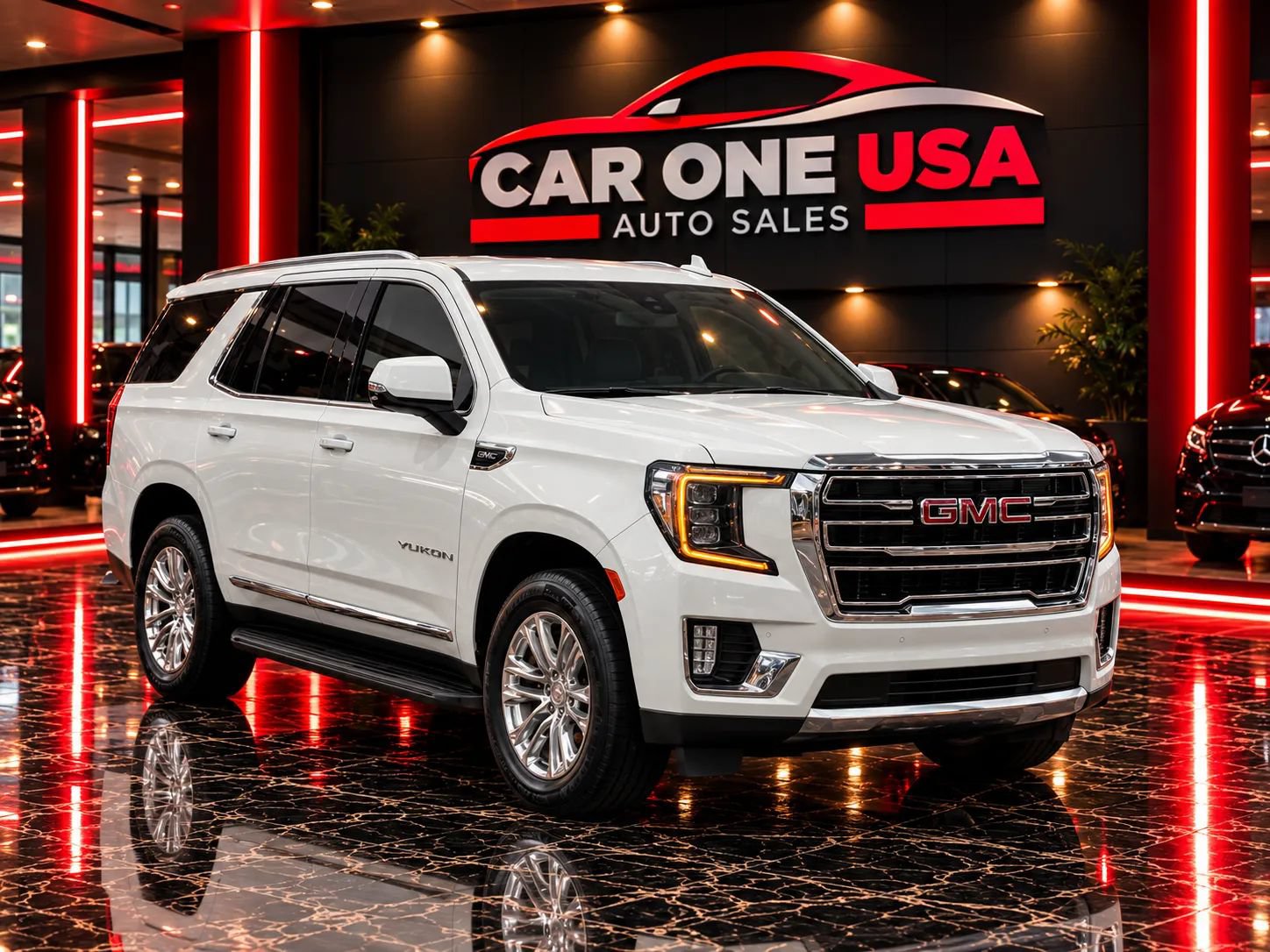 Used 2021 GMC Yukon SLT w/ Rear Media and Nav Package RWD image 1