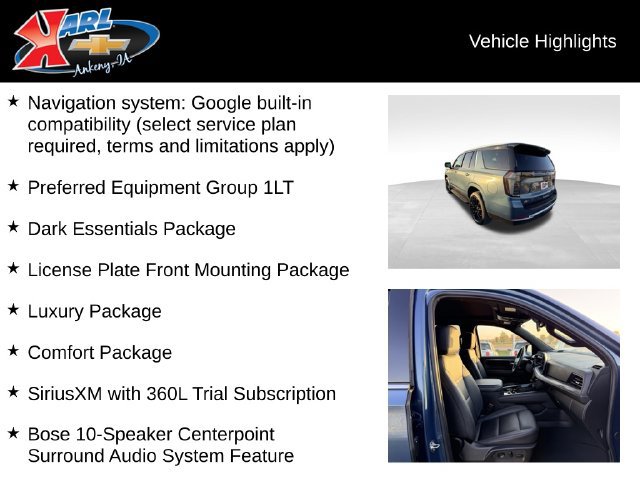 Used 2025 Chevrolet Tahoe LT w/ Comfort Package AWD/4WD image 2