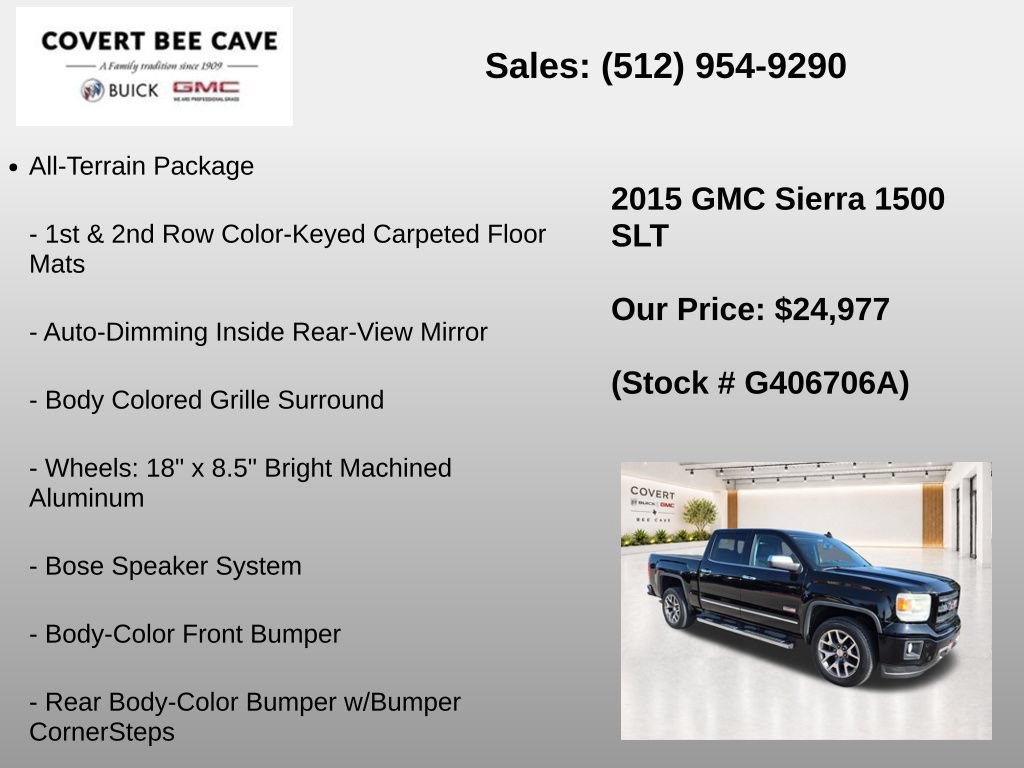 Used 2015 GMC Sierra 1500 SLT AWD/4WD image 35