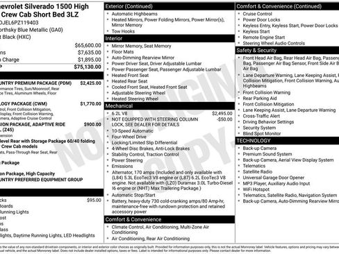 Used 2023 Chevrolet Silverado 1500 High Country w/ High Country Premium Package AWD/4WD image 2