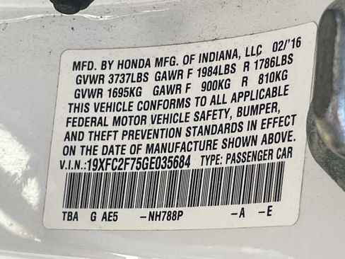 Used 2016 Honda Civic EX image 29