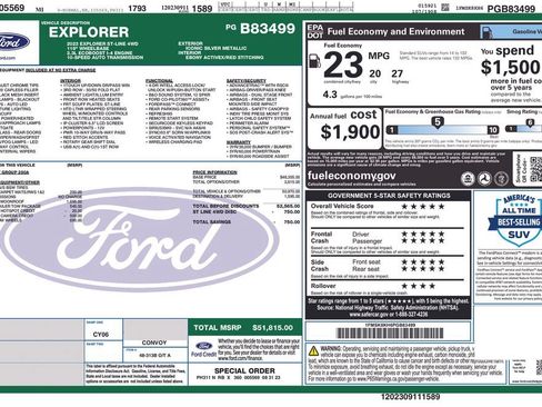 Used 2023 Ford Explorer ST-Line w/ Class IV Trailer Tow Package AWD/4WD image 37