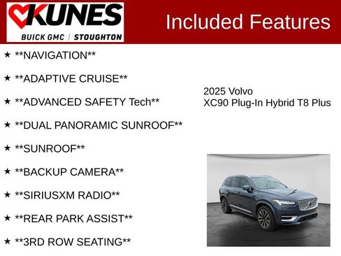 Used 2025 Volvo XC90 T8 Plus w/ Protection Package Premier AWD/4WD image 2