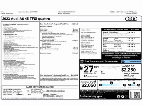 Used 2023 Audi A6 2.0T Premium w/ Convenience Package image 2