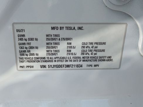 Used 2021 Tesla Model Y Performance image 36