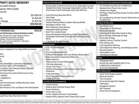Used 2022 INFINITI QX55 Sensory w/ Lighting Package image 9