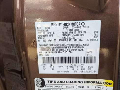 Used 2011 Ford F150 XLT w/ XLT Chrome Pkg AWD/4WD image 16