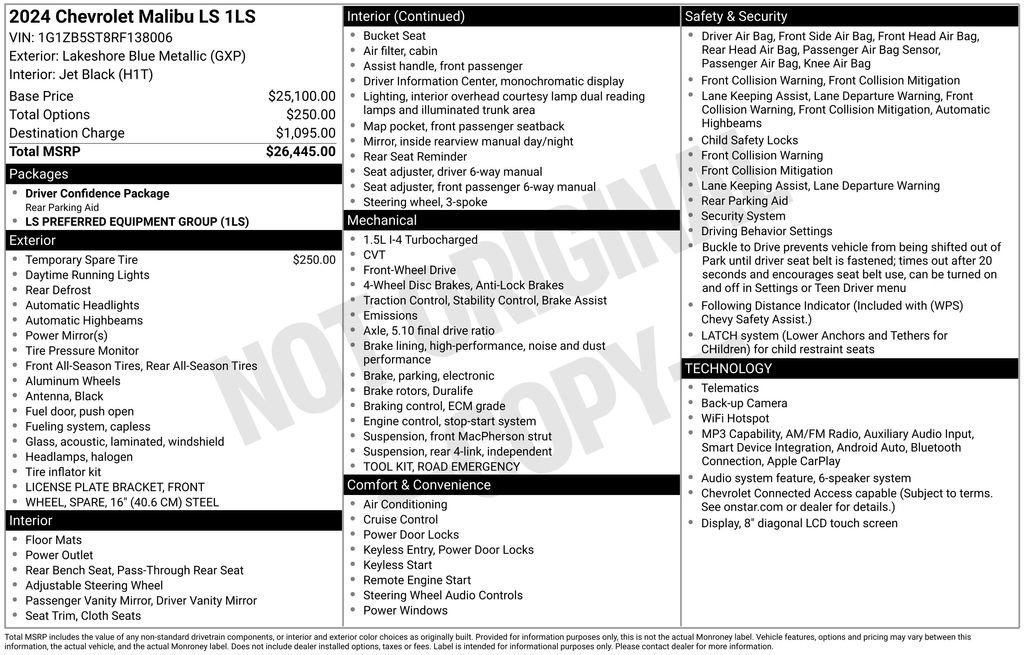 Used 2024 Chevrolet Malibu LS FWD image 6