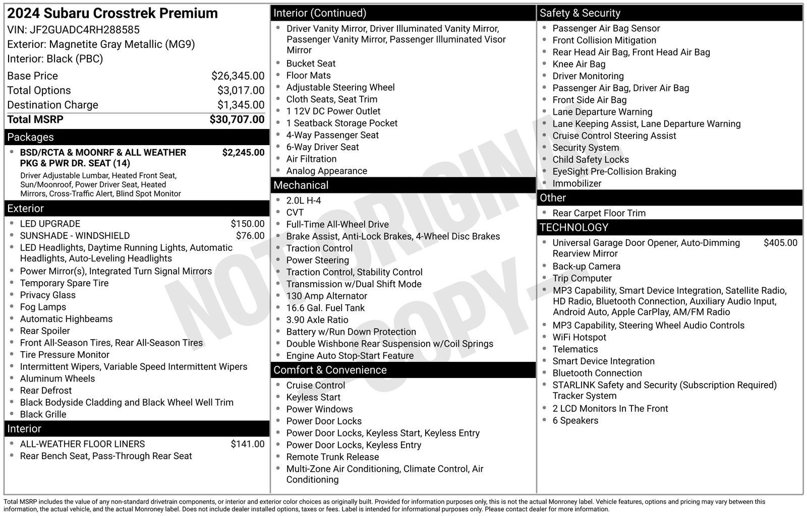 Certified 2024 Subaru Crosstrek 2.0i Premium AWD/4WD image 18