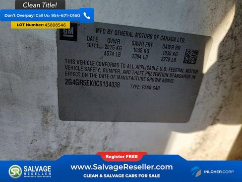 Used 2012 Buick Regal Leather FWD image 16