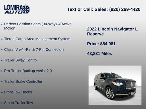 Used 2022 Lincoln Navigator L Reserve w/ Equipment Group 201A AWD/4WD image 39
