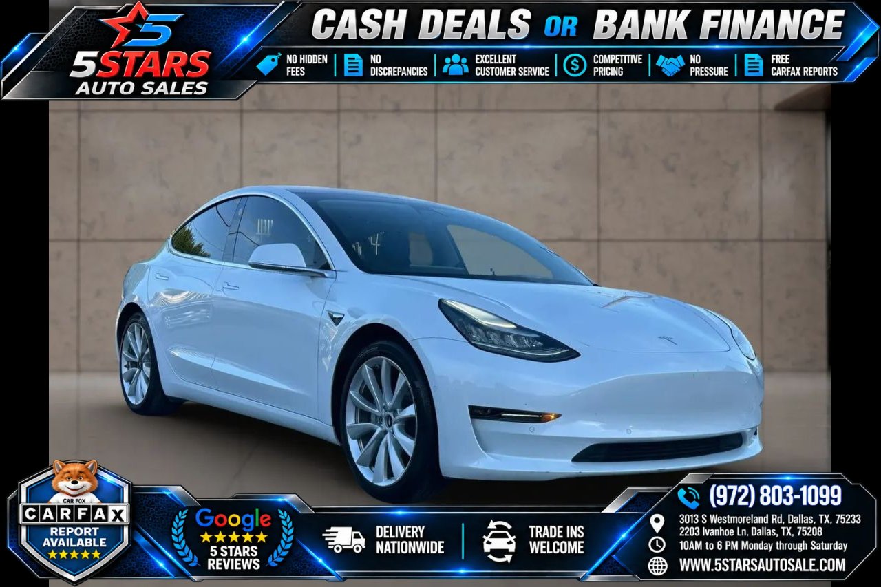 Used 2018 Tesla Model 3 Long Range AWD/4WD image 1