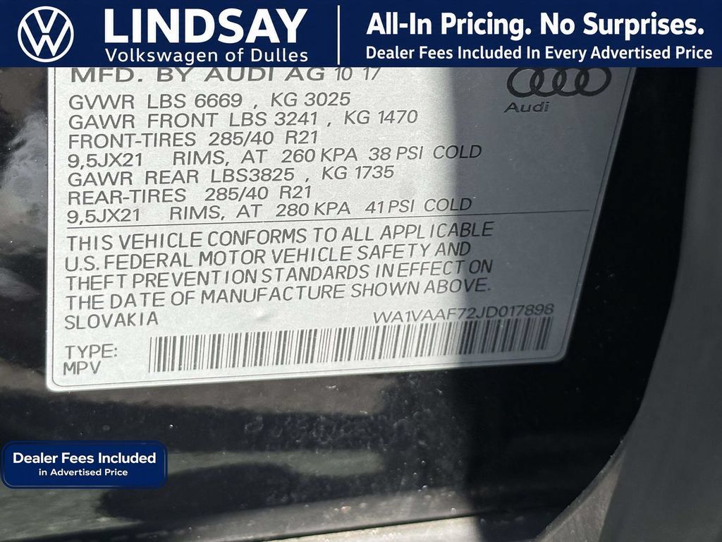 Used 2018 Audi Q7 3.0T Prestige w/ Prestige Package AWD/4WD image 28