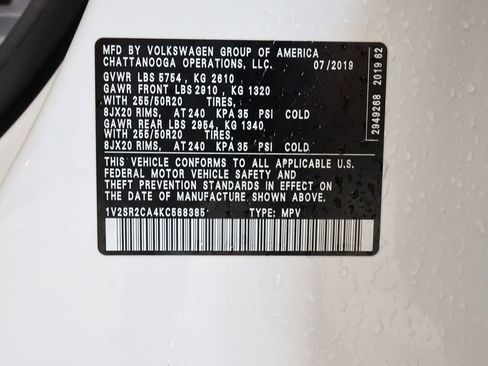 Used 2019 Volkswagen Atlas SEL R-Line image 13