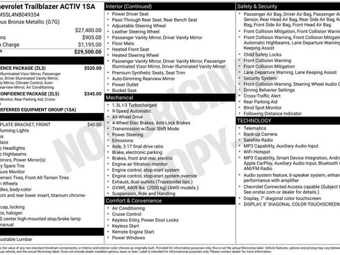 Used 2022 Chevrolet TrailBlazer ACTIV w/ Convenience Package AWD/4WD image 11