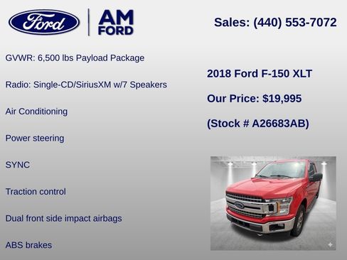 Used 2018 Ford F150 XLT w/ Equipment Group 301A Mid AWD/4WD image 6