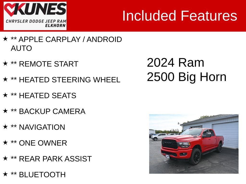 Used 2024 RAM 2500 Big Horn w/ Night Edition AWD/4WD image 2