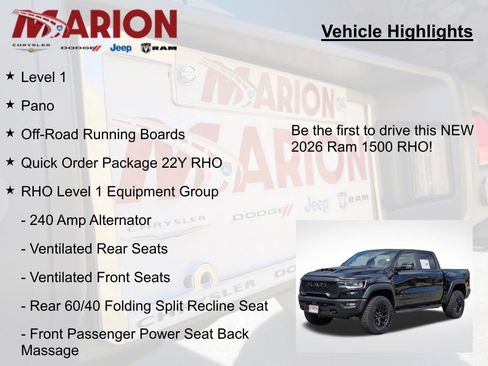 New 2026 RAM 1500 RHO w/ RHO Level 1 Equipment Group AWD/4WD image 5