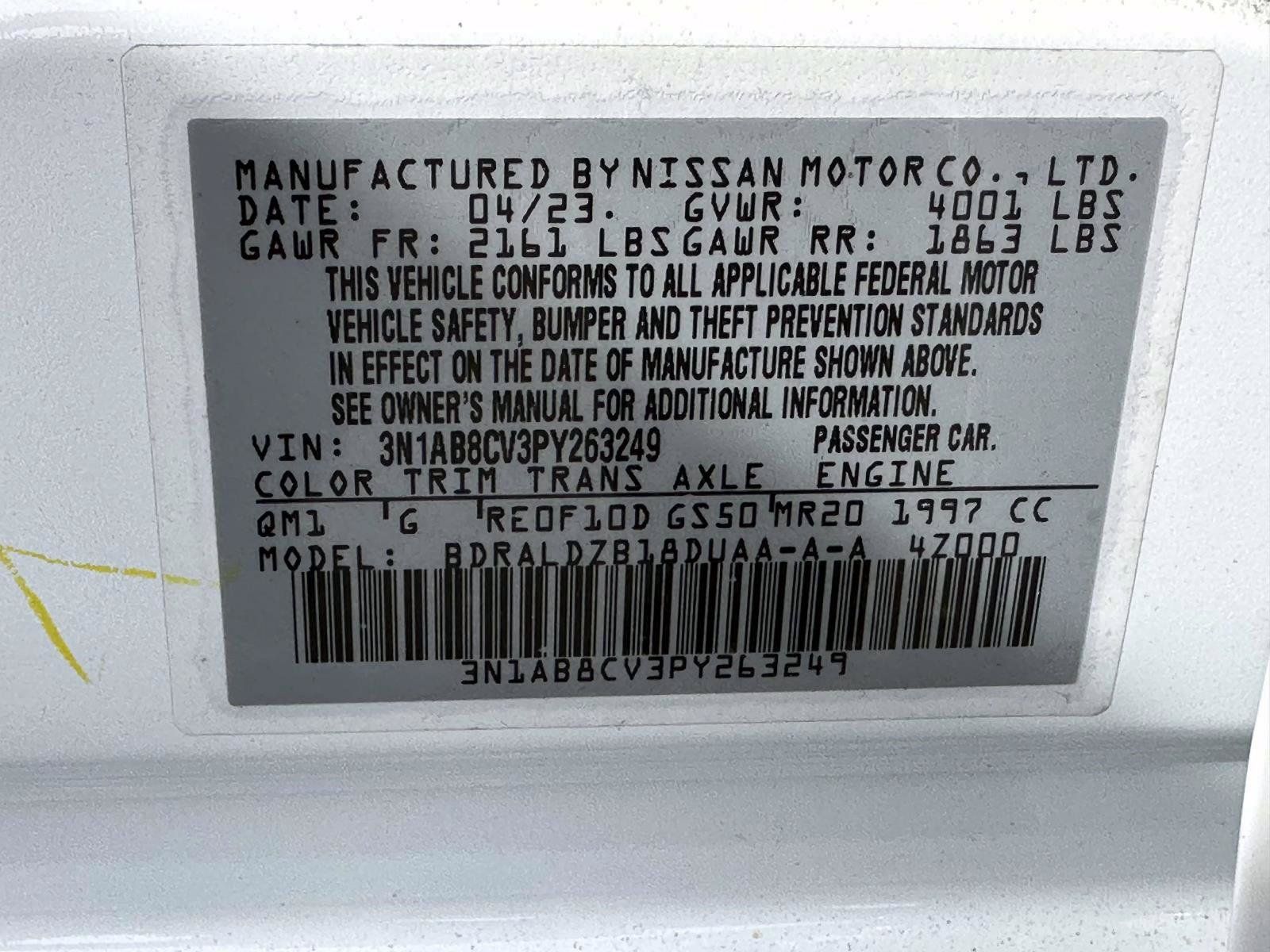 Certified 2023 Nissan Sentra SV w/ All-Weather Package FWD image 31