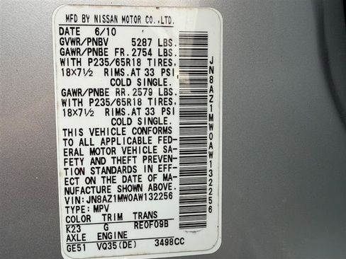 Used 2010 Nissan Murano SL w/ Leather Pkg AWD/4WD image 54