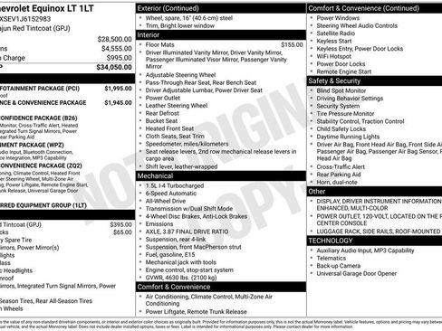 Used 2018 Chevrolet Equinox LT w/ Sun & Infotainment Package AWD/4WD image 11