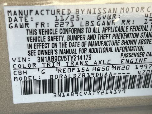 Certified 2026 Nissan Sentra SV w/ Floor Mat Package FWD image 22