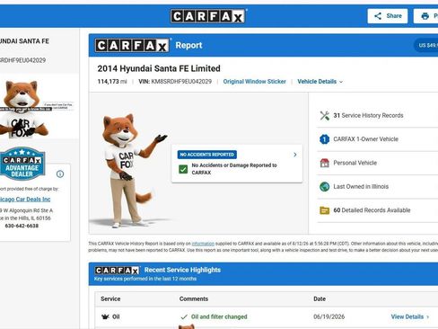 Used 2014 Hyundai Santa Fe Limited AWD/4WD image 4