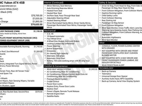 Used 2023 GMC Yukon AT4 w/ Technology Package AWD/4WD image 5