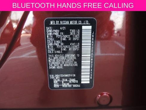 Used 2021 Nissan Armada Platinum w/ Captain's Chairs Package RWD image 12