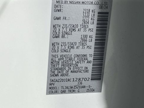 Used 2024 Nissan Murano Platinum w/ Cargo Package image 36