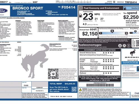 New 2026 Ford Bronco Sport Badlands w/ Badlands Tech Package AWD/4WD image 5