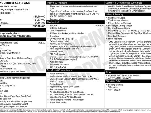 Used 2019 GMC Acadia SLE FWD image 11