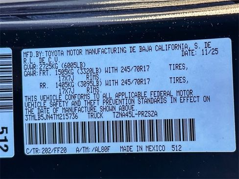 New 2026 Toyota Tacoma SR5 image 26