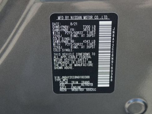 Used 2022 Nissan Armada Platinum RWD image 31