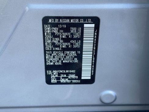 Used 2020 Nissan Armada SL w/ Premium Package image 21